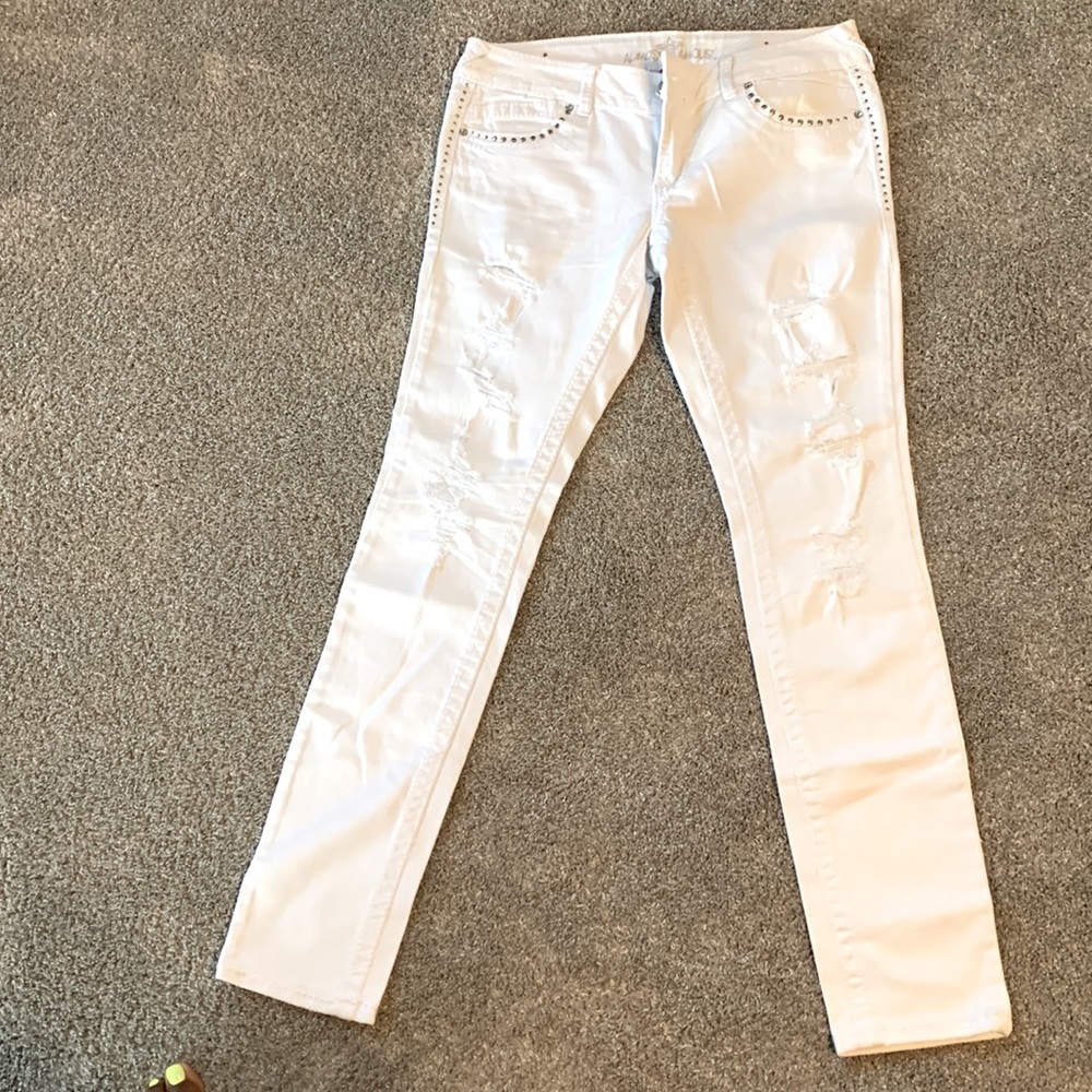 Almost Famous White bedazzled Jeans